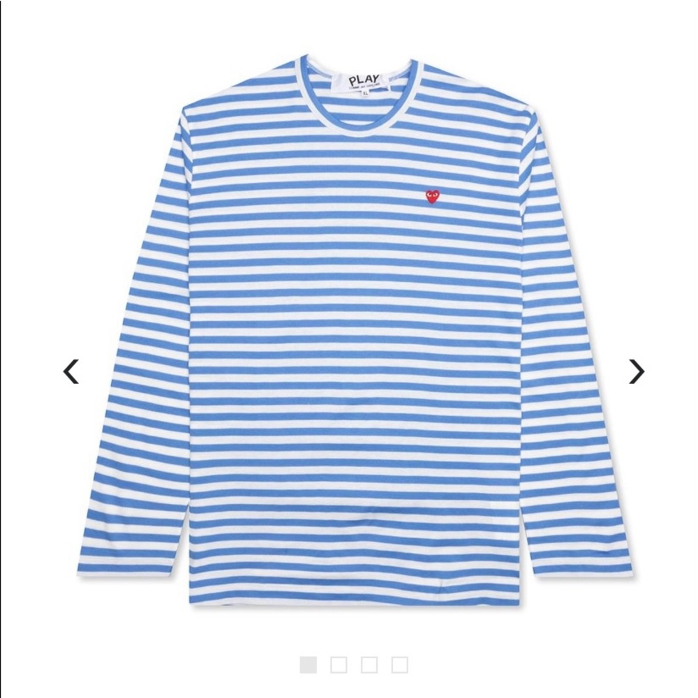 COMME DES GARCONS PLAY STRIPED LONG SLEEVE T-SHIRT